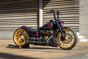 Tarp „Marvel“ visatos ir sunkiojo metalo: „Thunderbike“ pristatė 49 tūkst. dolerių vertės „Harley-Davidson Thanos“ projektą