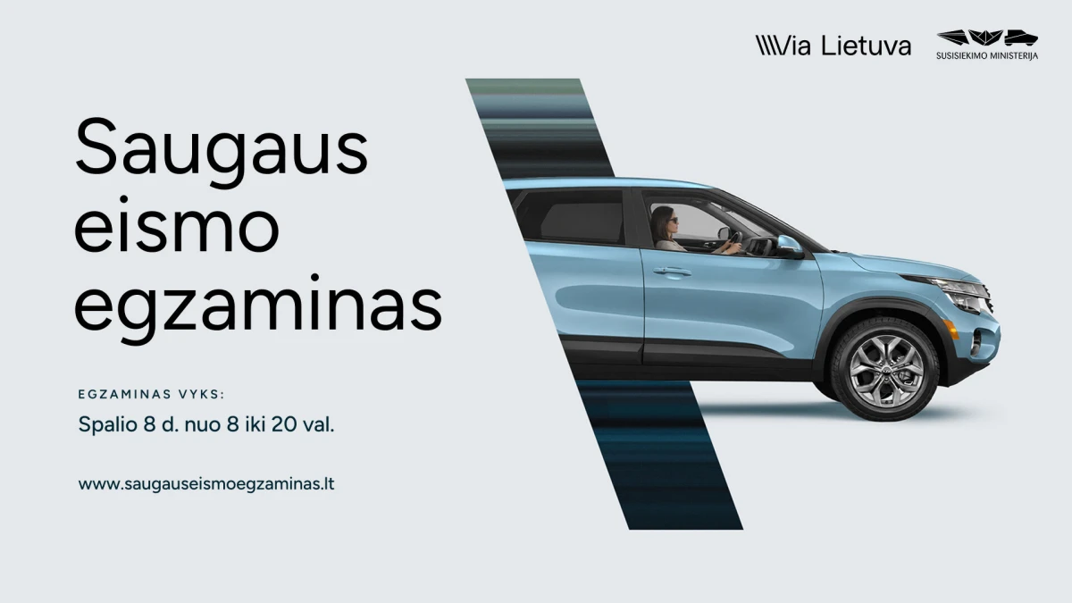 Kiek gerai iš tiesų mokame Kelių eismo taisykles? „Via Lietuva“ kviečia pasitikrinti žinias spalio 8-ąją vyksiančiame saugaus eismo egzamine