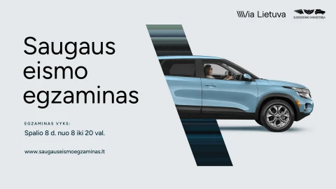 Kiek gerai iš tiesų mokame Kelių eismo taisykles? „Via Lietuva“ kviečia pasitikrinti žinias spalio 8-ąją vyksiančiame saugaus eismo egzamine