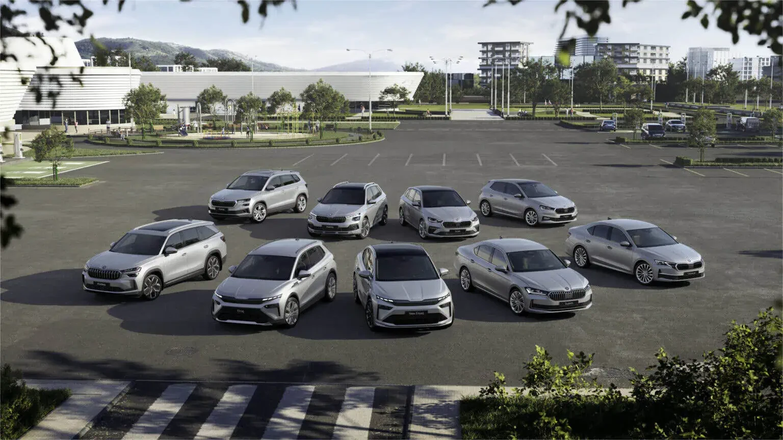 Jėgos demonstravimas Paryžiuje: „Škoda“ pristato dvi elektrines naujienas ir visą atnaujintą modelių gamą