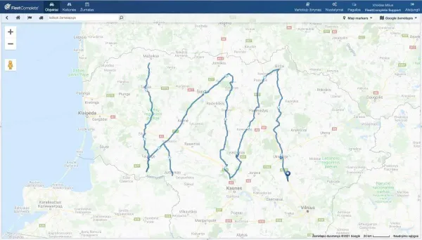 Lietuvos žemėlapyje nupiešė didžiulį „Kia“ logotipą: raidžių aukštis – net 160 km