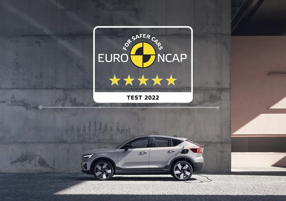 Iš tinklo įkraunamas Volvo C40 tęsia 5 žvaigždučių seriją Euro NCAP testuose