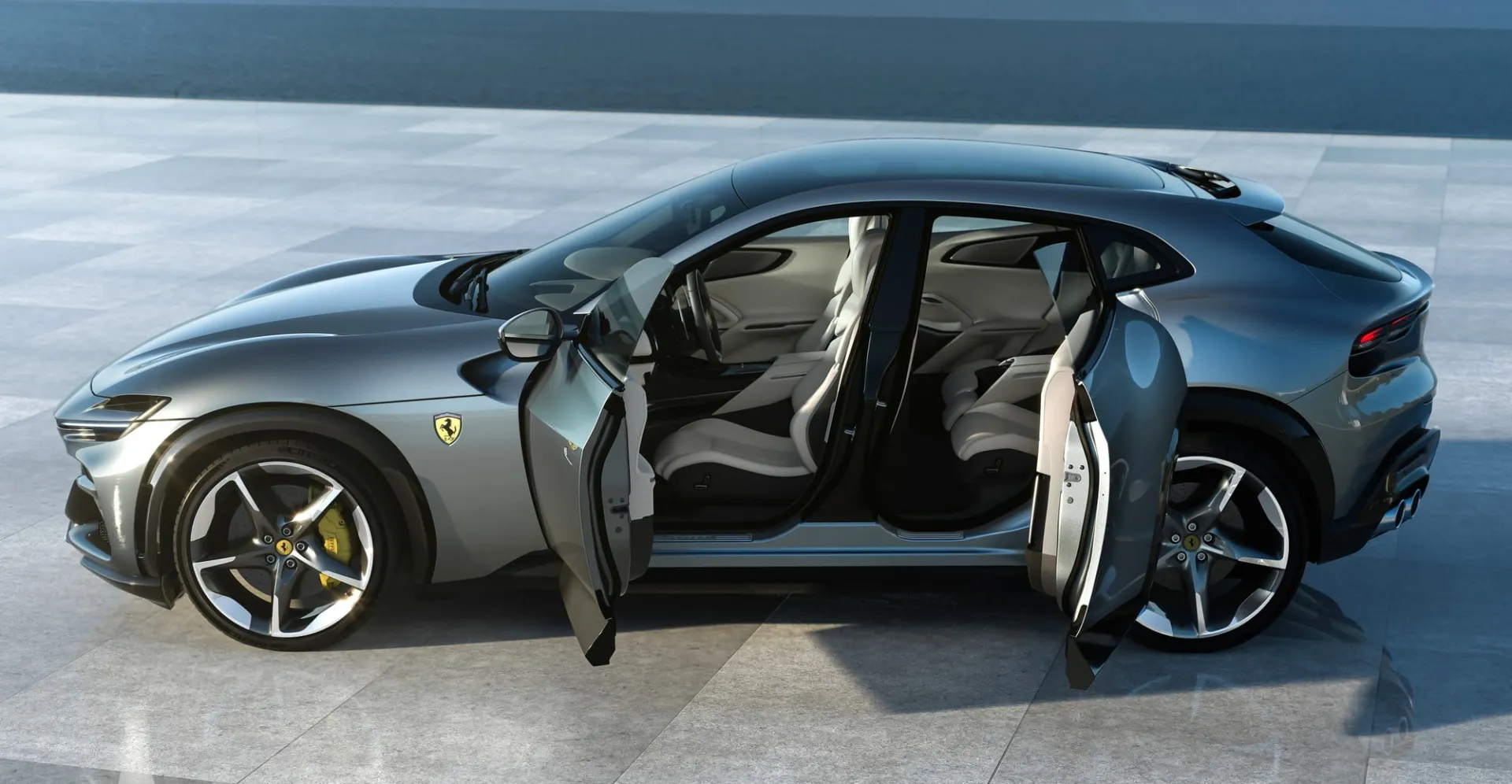 „Ferrari Purosangue” krosoveris: transaxle komponuotė ir 725 AG atmosferinis V12 variklis