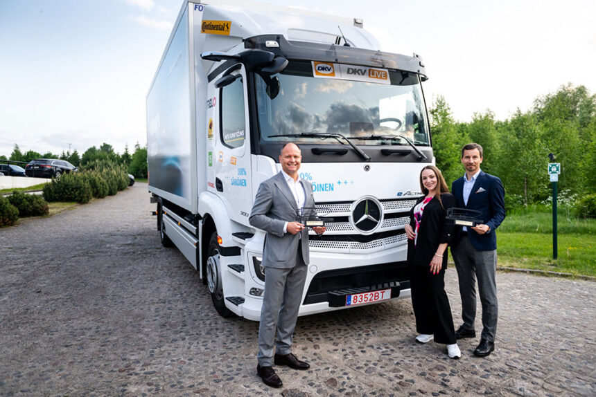 DKV LIVE Metų elektriniu sunkvežimiu išrinktas „Mercedes-Benz eActros“