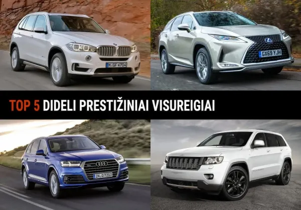 Renkamės didįjį premium segmento visureigį – TOP 5 anot Lietuvos vairuotojų